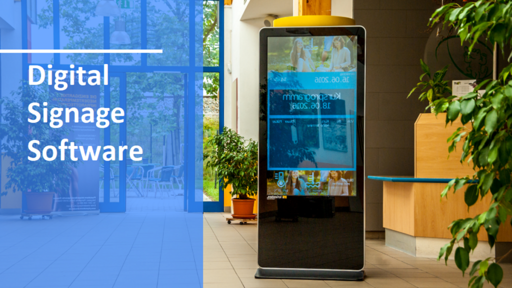 Digital signage software interface